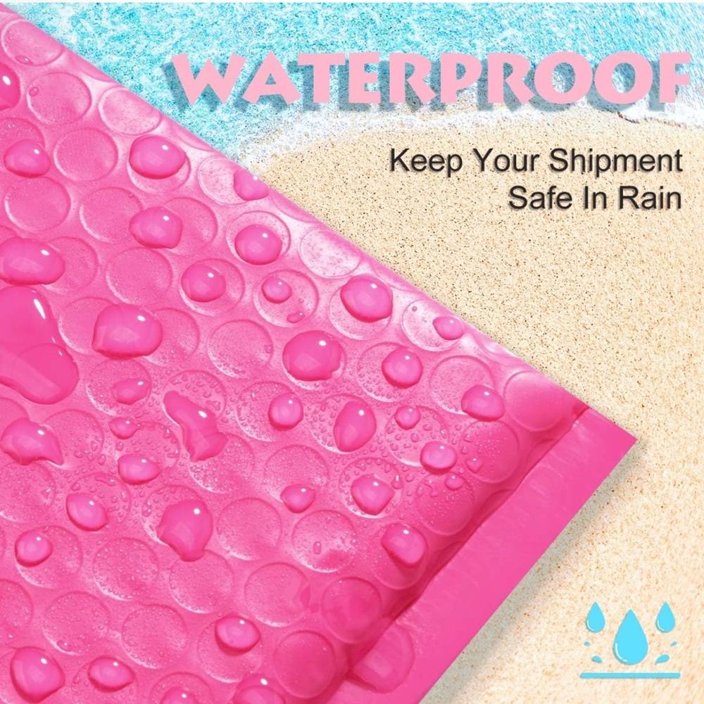UCGOU Bubble Mailers 8.5x12 Inch Hot Pink 25 Pack Poly Padded Envelopes